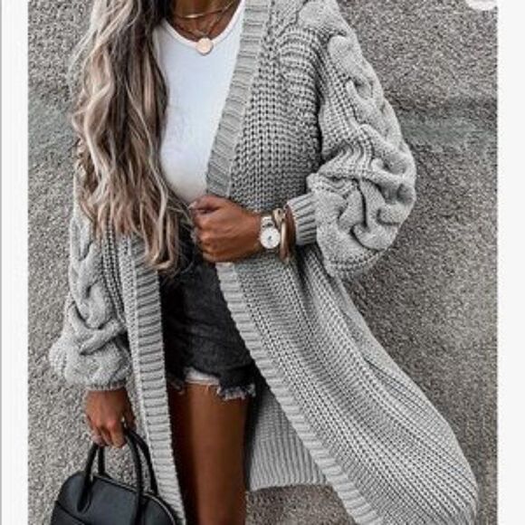 New Chunky Knit Sweater Cardigan - Picture 1 of 6